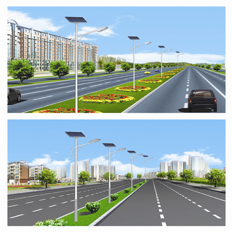 Single-Arm Solar Streetlight