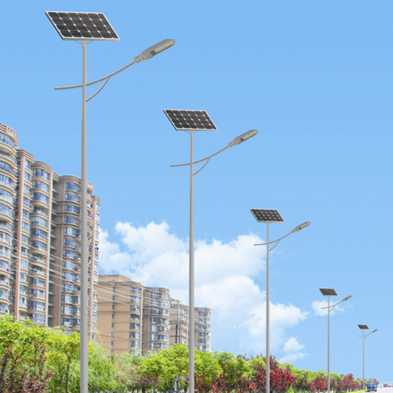 Single-Arm Solar Streetlight
