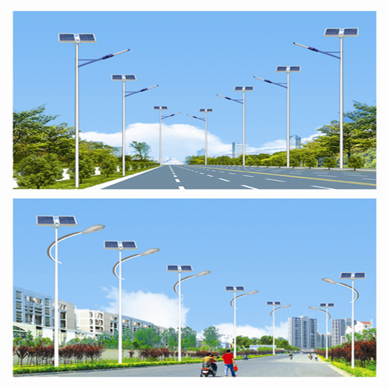 Single-Arm Solar Streetlight