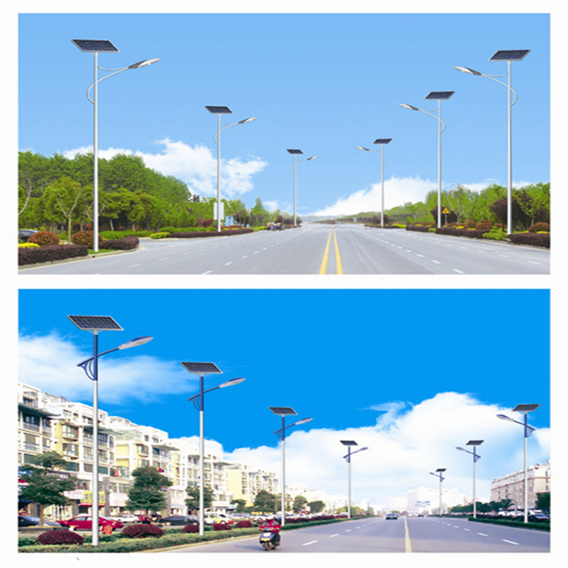 Single-Arm Solar Streetlight