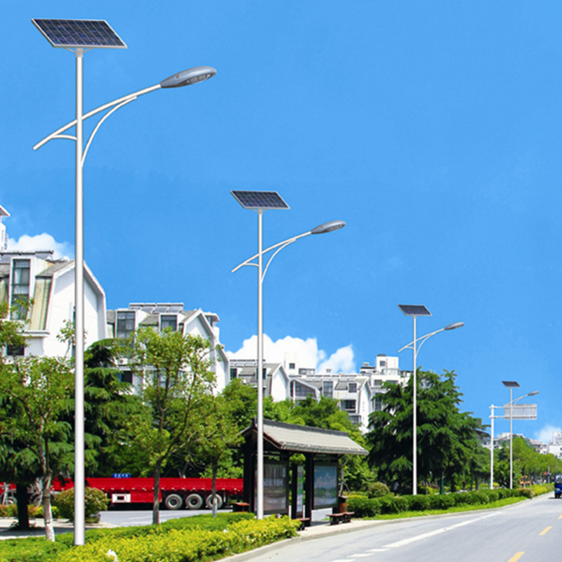 Single-Arm Solar Streetlight