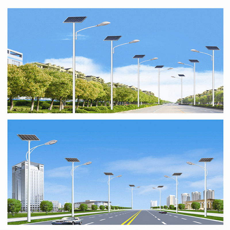 Single-Arm Solar Streetlight