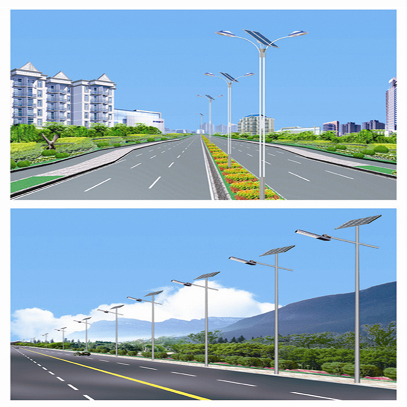 Solar Dual-Arm Streetlight