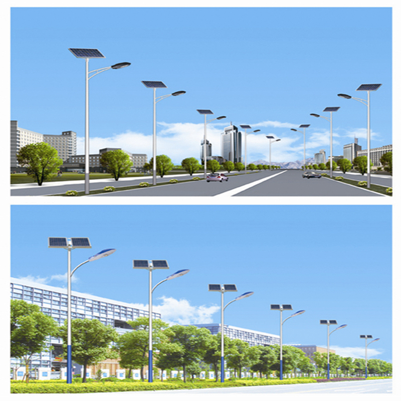 Solar Dual-Arm Streetlight
