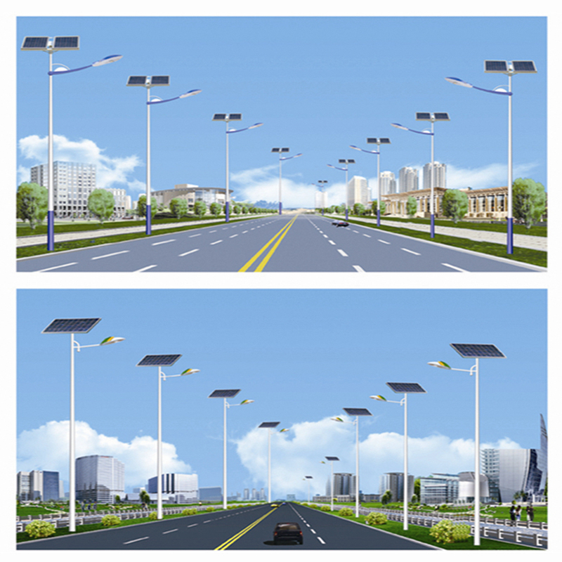 Single-Arm Solar Streetlight