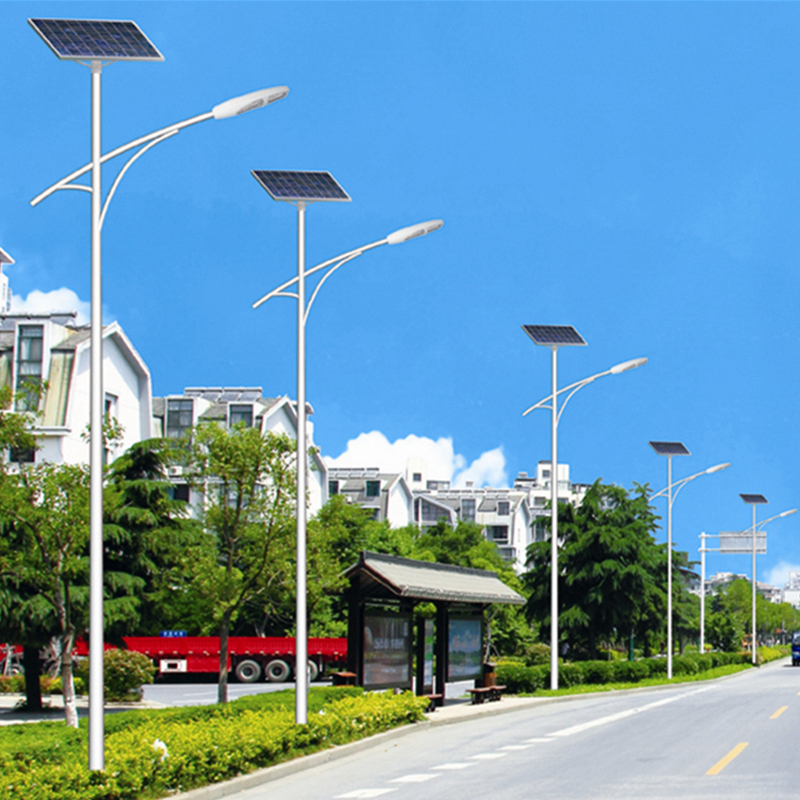 Single-Arm Solar Streetlight