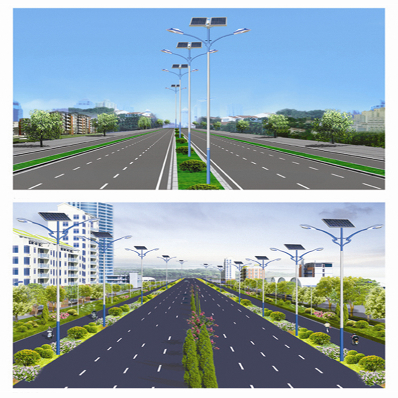 Solar Dual-Arm Streetlight