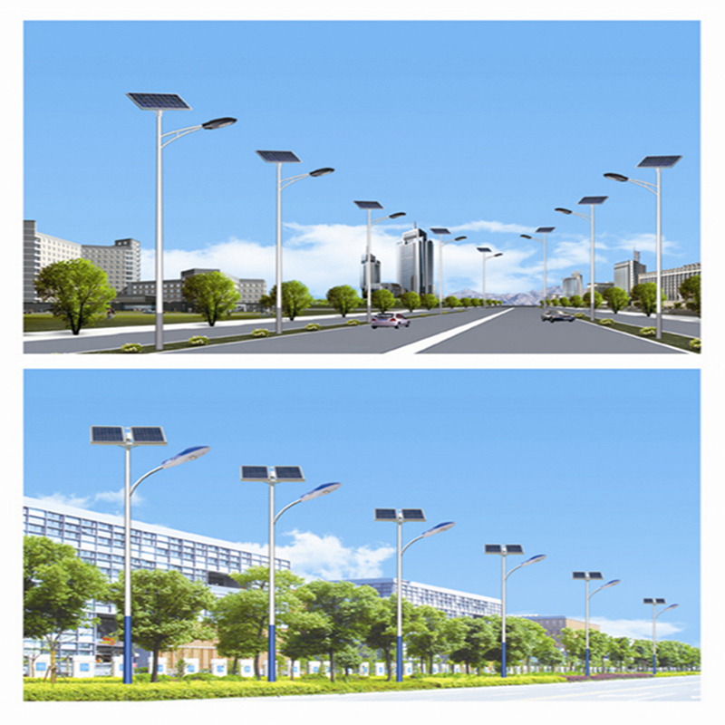Single-Arm Solar Streetlight