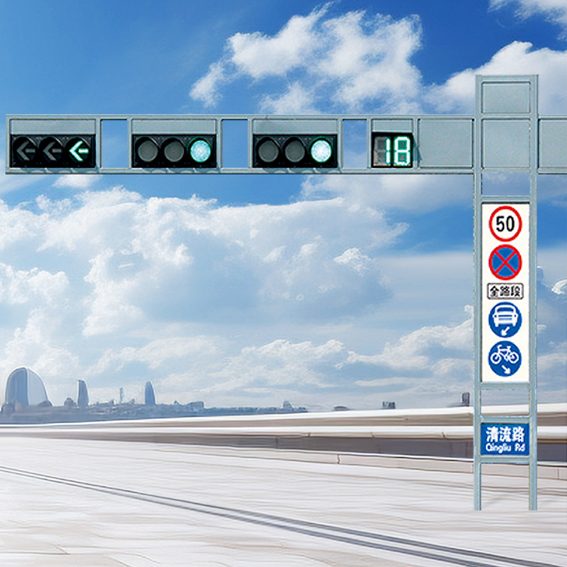 Octagonal Cantilever Traffic Lights
