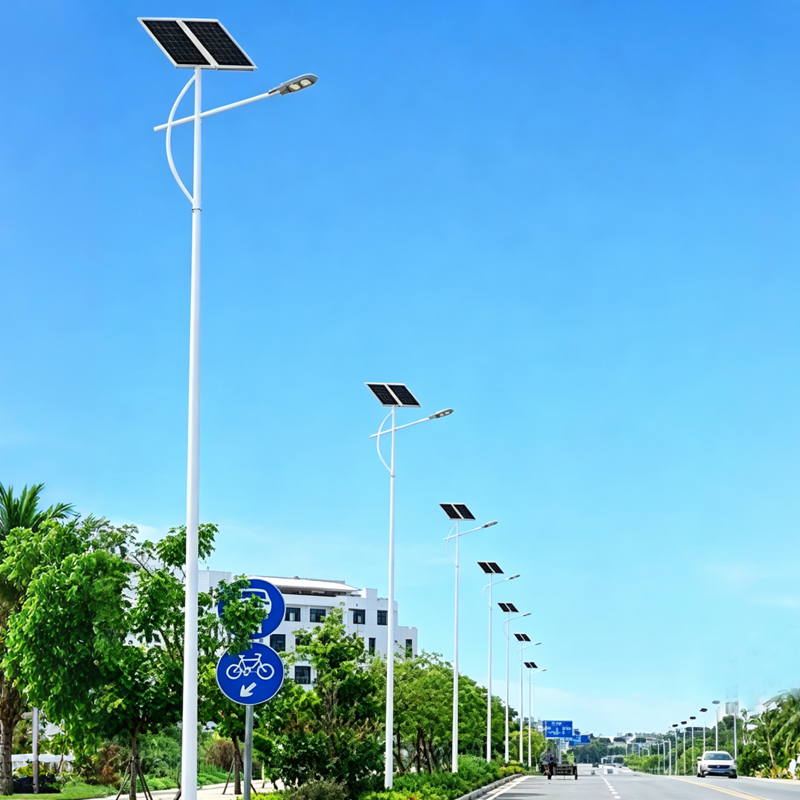 Single-Arm Solar Streetlight