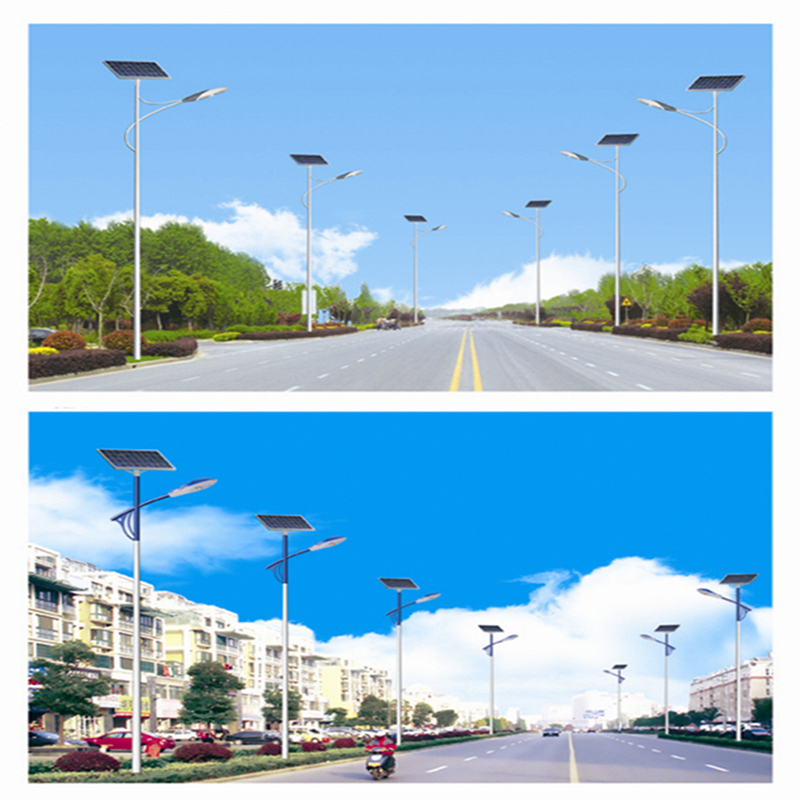 Single-Arm Solar Streetlight