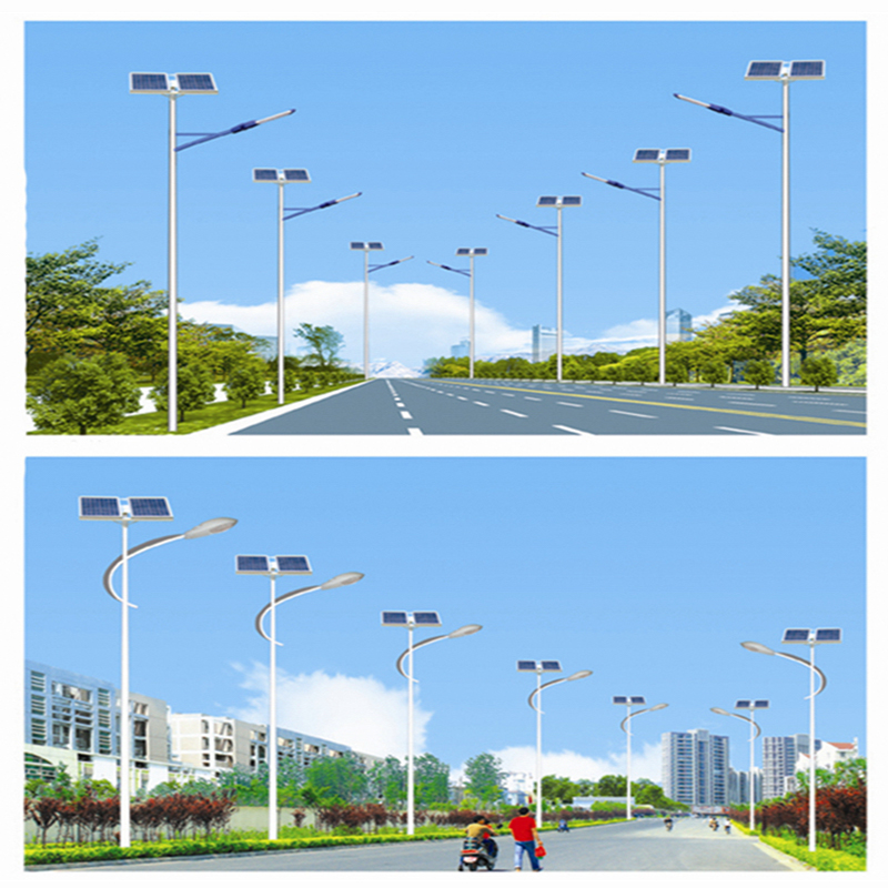 Single-Arm Solar Streetlight