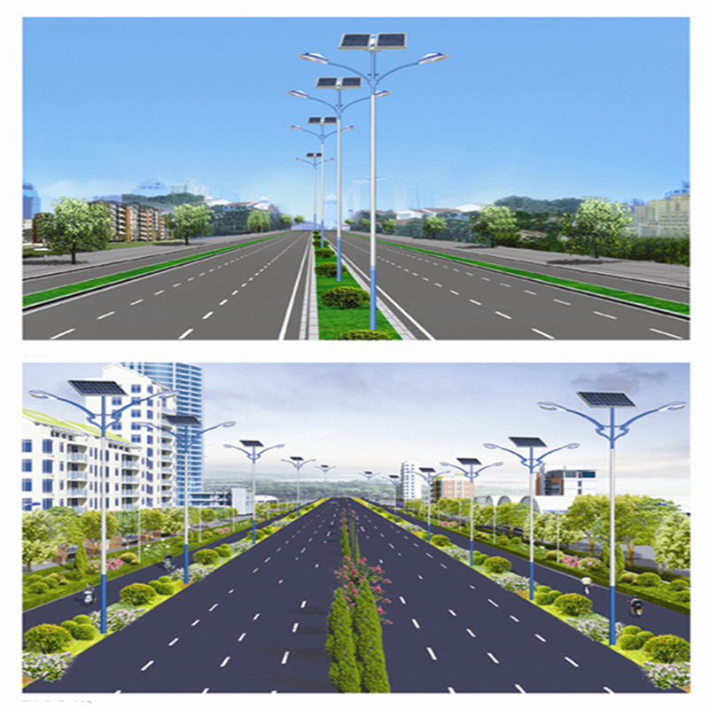 Solar Dual-Arm Streetlight