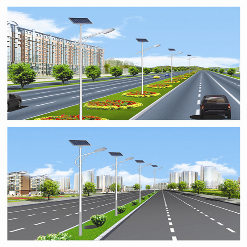 Single-Arm Solar Streetlight
