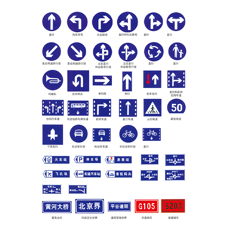 Standardized and Clear Directional Signs